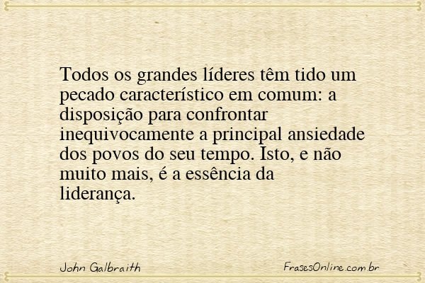 Frase de John Galbraith