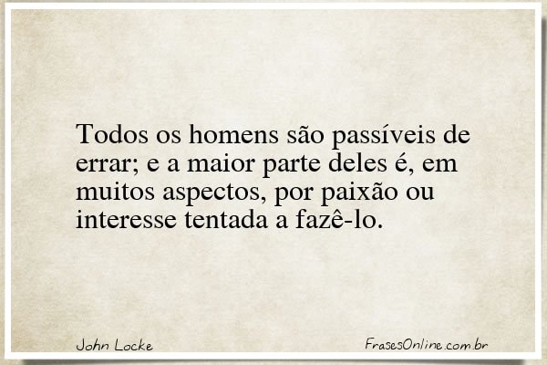 Frase de John Locke