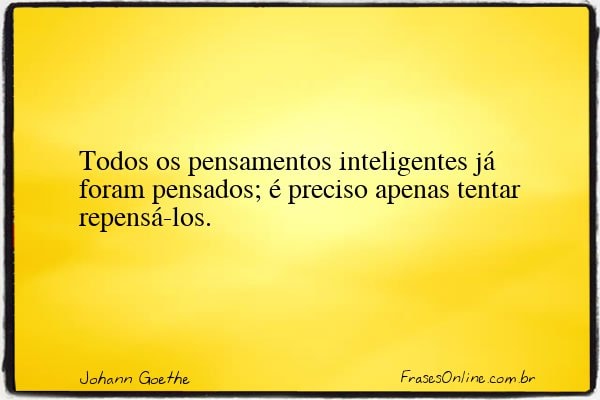 Frase de Johann Goethe