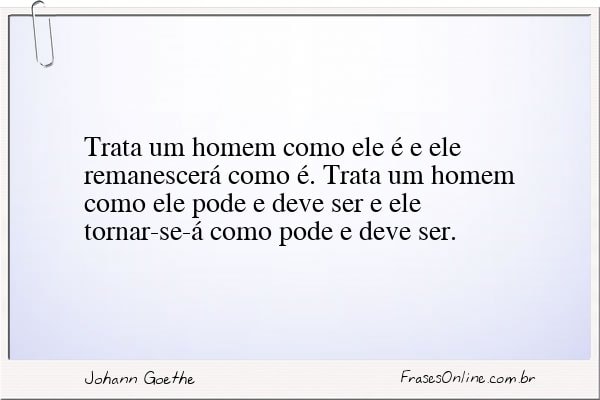 Frase de Johann Goethe