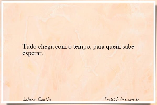 Frase de Johann Goethe