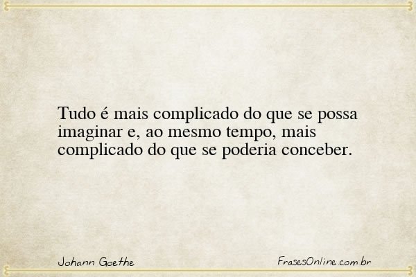 Frase de Johann Goethe