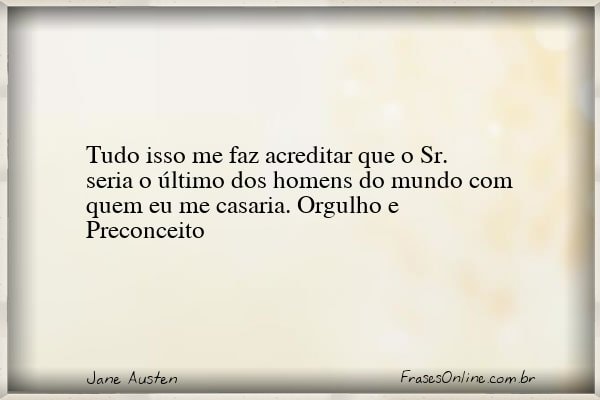 Frase de Jane Austen