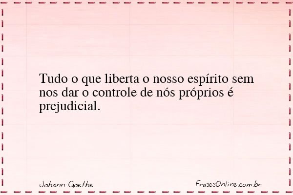 Frase de Johann Goethe