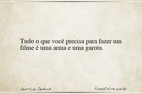 Frase de Jean-Luc Godard