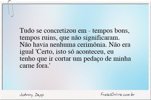 Frase de Johnny Depp