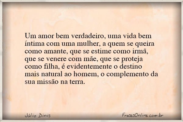 Frase de Júlio Dinis