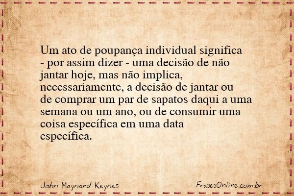 Frase de John Maynard Keynes