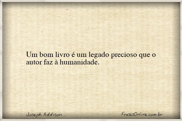 Frase de Joseph Addison