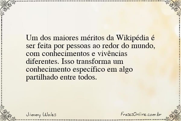 Frase de Jimmy Wales