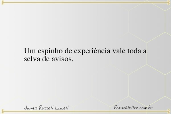 Frase de James Russell Lowell
