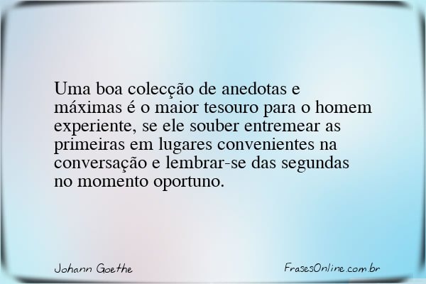 Frase de Johann Goethe