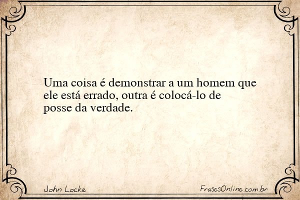 Frase de John Locke