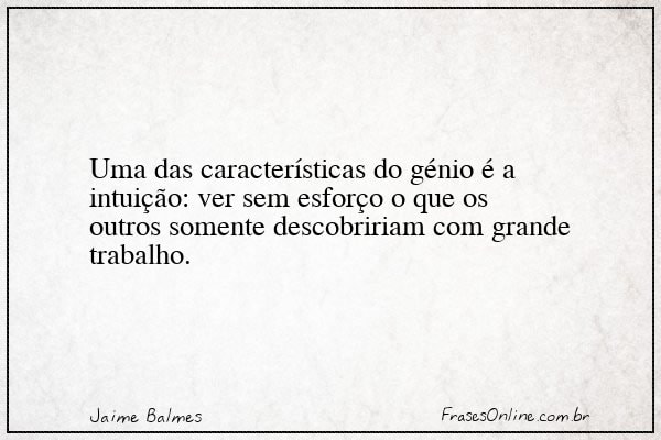 Frase de Jaime Balmes