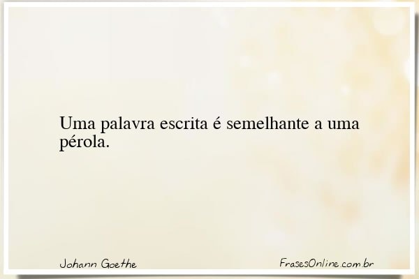 Frase de Johann Goethe