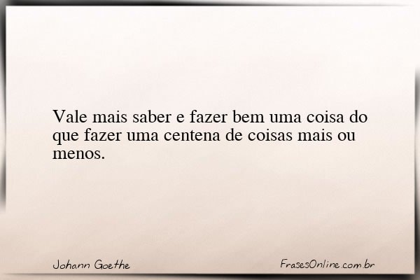 Frase de Johann Goethe