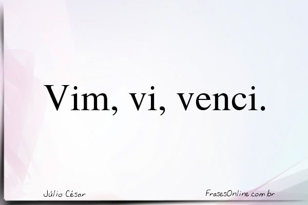 Frase de Júlio César