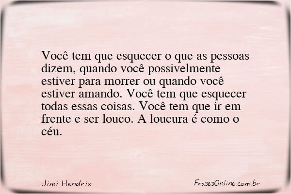 Frase de Jimi Hendrix