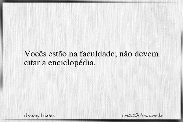 Frase de Jimmy Wales
