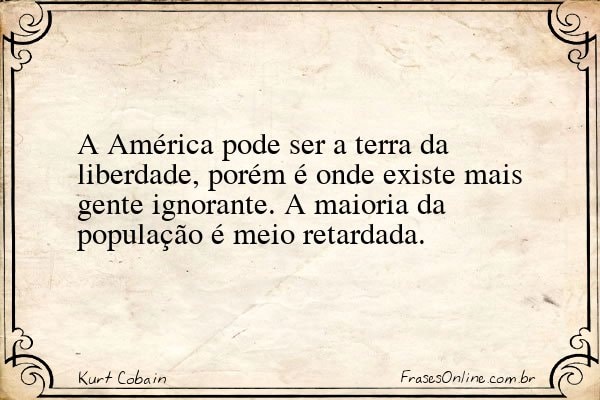 Frase de Kurt Cobain