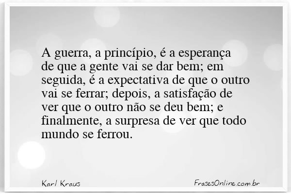 Frase de Karl Kraus