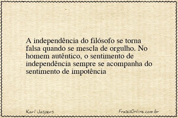 Frase de Karl Jaspers
