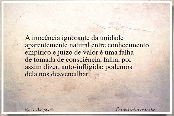 Frase de Karl Jaspers