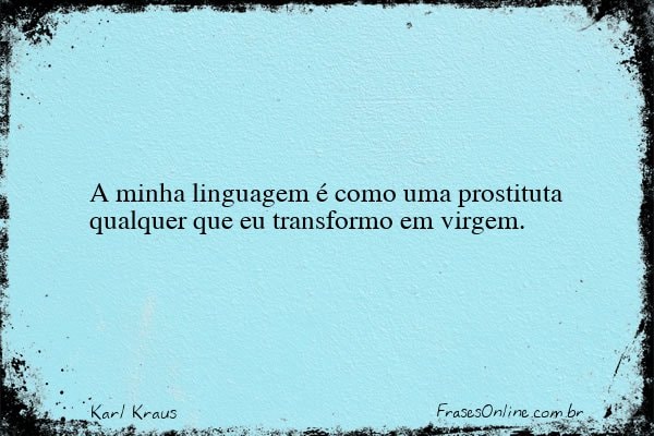 Frase de Karl Kraus