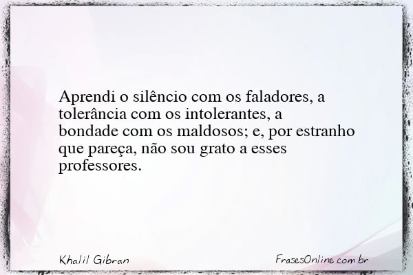 Frase de Khalil Gibran