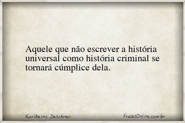 Frase de Karlheinz Deschner