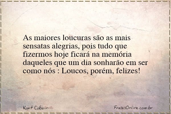 Frase de Kurt Cobain