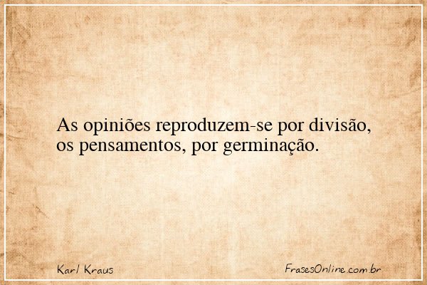 Frase de Karl Kraus