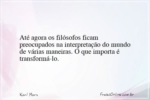 Frase de Karl Marx