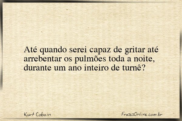 Frase de Kurt Cobain