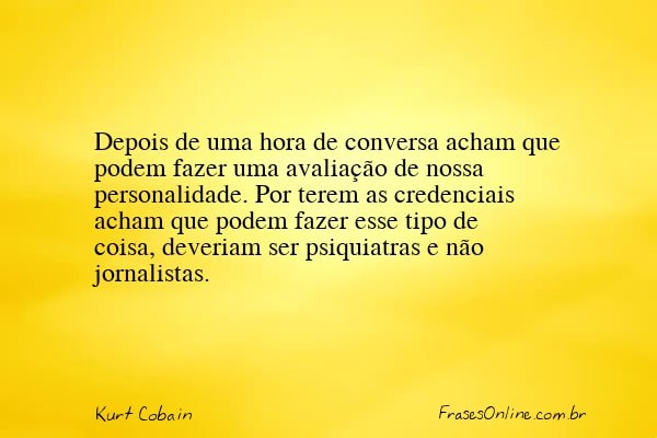 Frase de Kurt Cobain