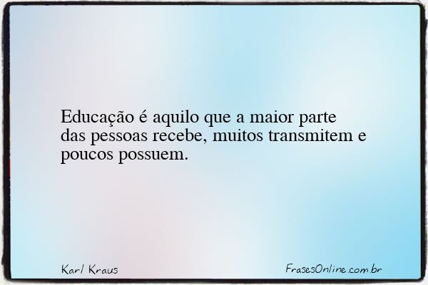Frase de Karl Kraus