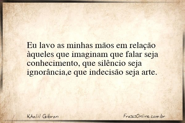 Frase de Khalil Gibran