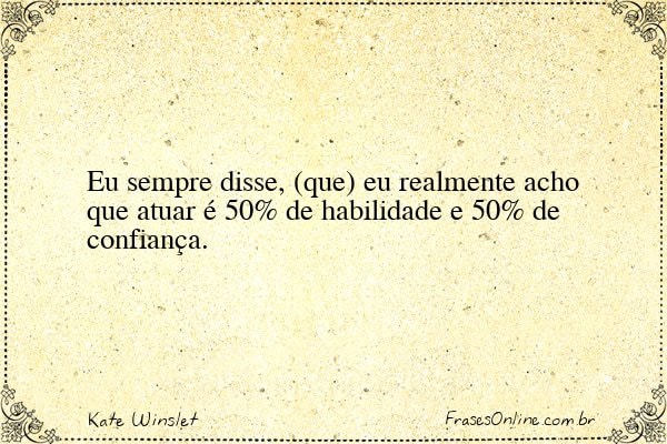 Frase de Kate Winslet