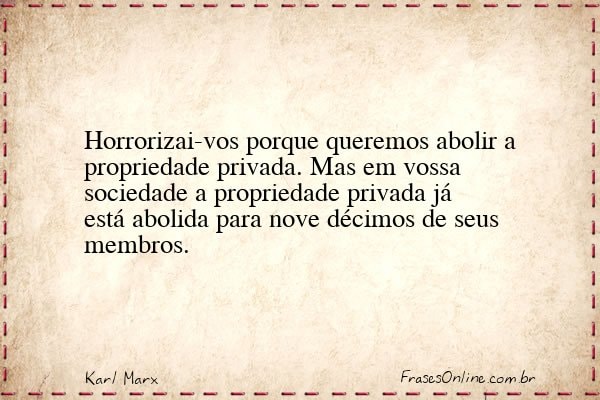 Frase de Karl Marx