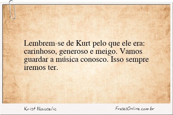 Frase de Krist Novoselic