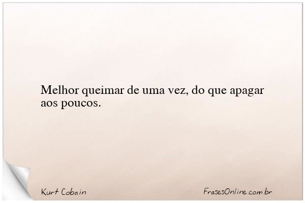 Frase de Kurt Cobain