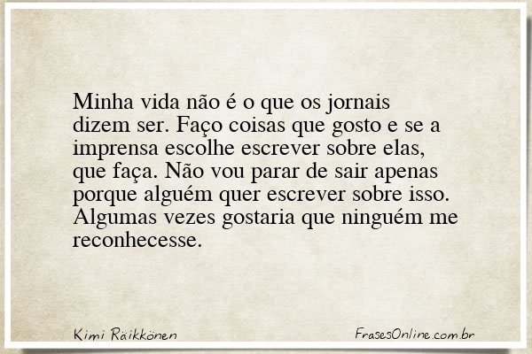 Frase de Kimi Räikkönen