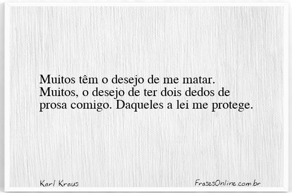 Frase de Karl Kraus