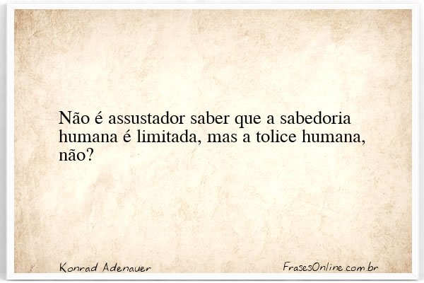 Frase de Konrad Adenauer