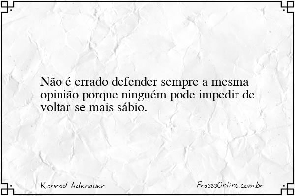 Frase de Konrad Adenauer
