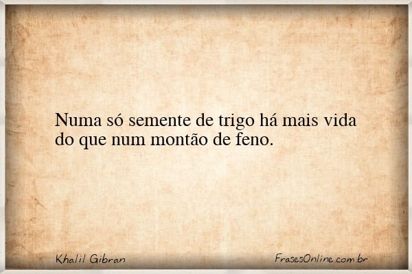 Frase de Khalil Gibran
