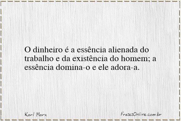 Frase de Karl Marx