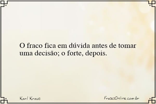 Frase de Karl Kraus