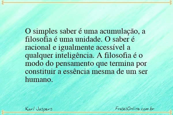 Frase de Karl Jaspers