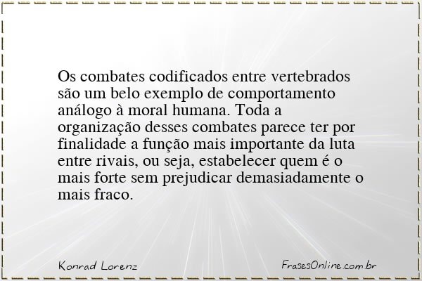 Frase de Konrad Lorenz